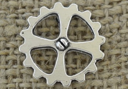 [312228] Element ozdobny steampunk tryb kolor srebrny 14mm 4szt