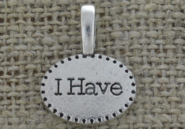 Zawieszka mała "I Have" kolor srebrny