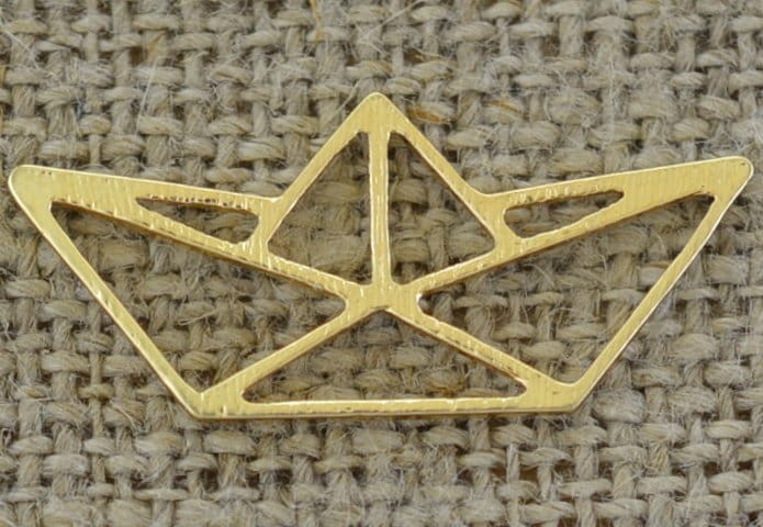 [212112] Element ozdobny łódka origami w kolorze złotym