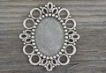 50112 Ozdobna baza medalionu w kolorze starego srebra na kaboszon 25*18mm