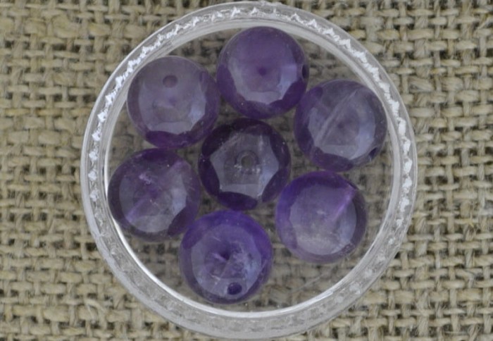 [240228] Kamień naturalny agat 8mm fioletowy