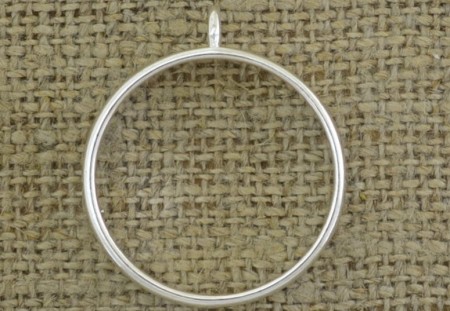 [301141] Baza medalionu srebrna na kaboszon 25mm