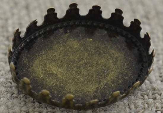 [10214] Ozdobna baza broszki w kolorze brązu na kaboszon 25*18mm