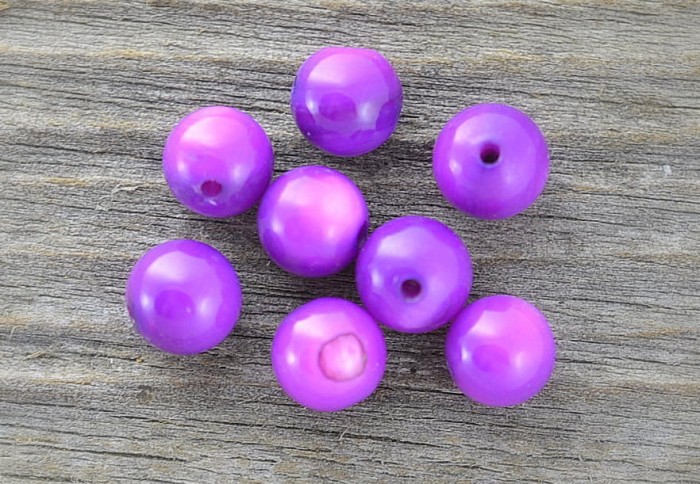 90921 Koralik z masy perłowej 6mm fioletowy 10szt