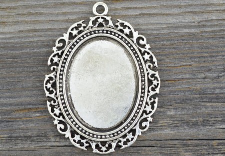 [30124] Baza medalionu na kaboszon 40*30mm