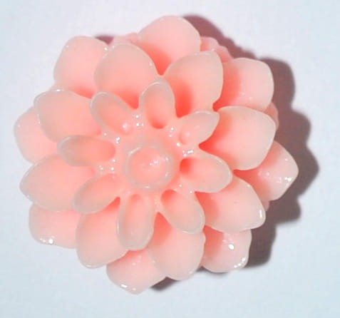 Kaboszon kwiatuszek 15mm pomarańczowy blady
