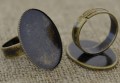10326 Klasyczna baza pierścionka w kolorze brązu na kaboszon 25*18mm