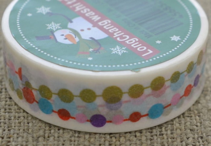 Taśma papierowa samoprzylepna washi tape biała łańcuch 10m
