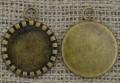 [10191] Ozdobna baza medalionu w kolorze brązu na kaboszon 16mm