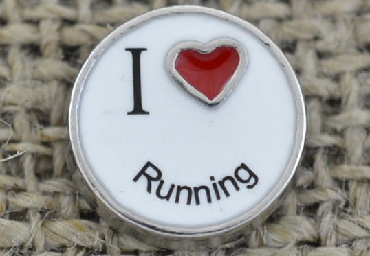 50722 Charms do sekretnika moneta z sercem Running