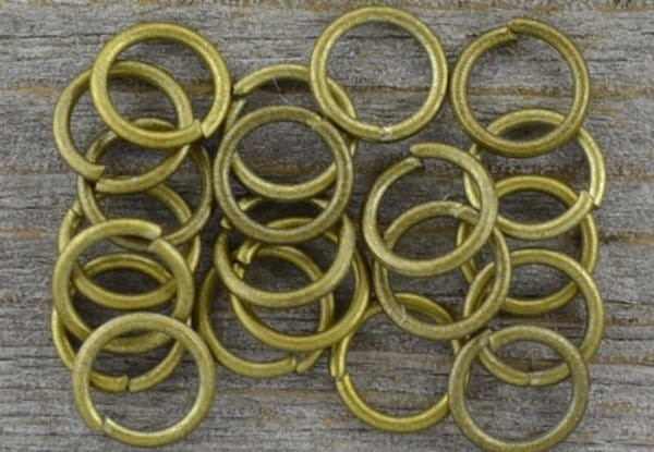 101010 Ogniwka otwarte okrągłe 7mm w kolorze brązu 80szt 