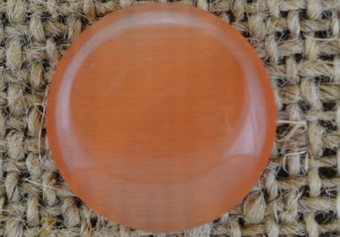 046226 Kaboszon szklany kocie oko 14mm ciałowe 2szt