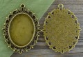 10177 Ozdobna baza medalionu w kolorze brązu na kaboszon 40*30mm
