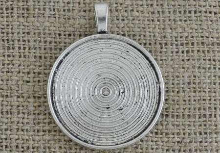 [301102] Baza medalionu srebrna na kaboszon 30mm