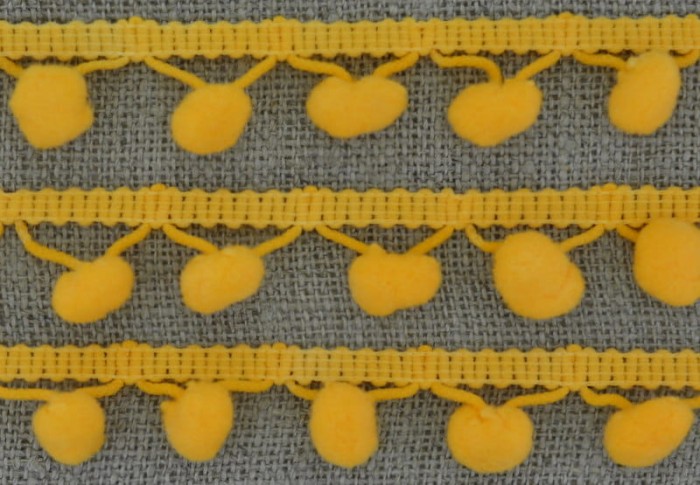  [05524] Taśma do obszywania borta z pomponami 20mm pomarańczowa