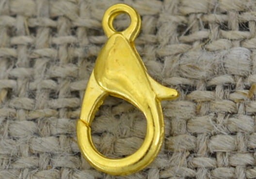 {21502} Karabińczyk klasyczny w kolorze złotym 12mm