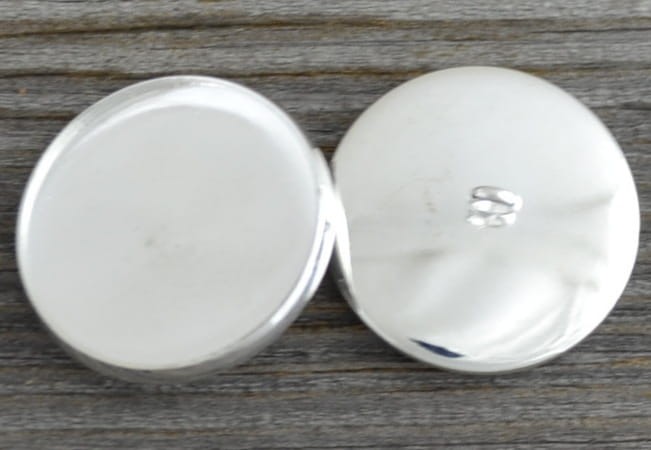 11906 Baza guzika na kaboszon 18mm posrebrzana