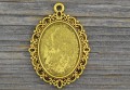 20101 Ozdobna baza medalionu w kolorze starego złota na kaboszon 25*18mm