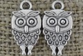 307124 Zawieszka mała sowa w kolorze srebrnym