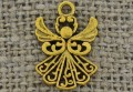 ś07267 Zawieszka mała aniołek w kolorze złotym