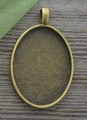 101118 Klasyczna baza medalionu w kolorze brązu na kaboszon 30x22mm