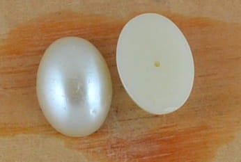 {550116} Kaboszon akrylowy perłowy 13*18mm 5 sztuk