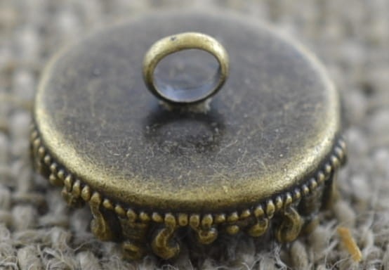 17195 Ozdobna końcówka do wklejania 12mm w kolorze brązu