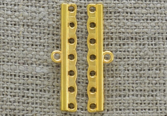 [27150] Łącznik klasyczny końcówka 7 oczek w kolorze złotym 39mm