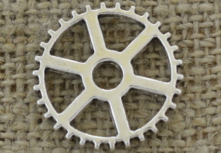 [312216] Element ozdobny steampunk tryb kolor srebrny 20mm 2szt
