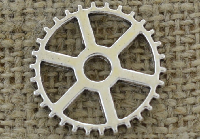 [312216] Element ozdobny steampunk tryb w kolorze srebrnym 20mm