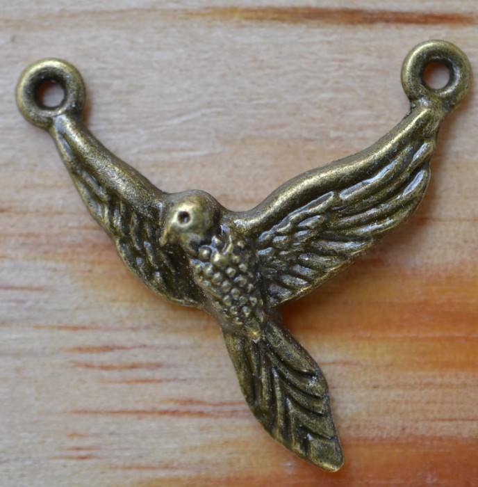Ptak ozdobny łącznik brąz 