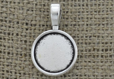 [301122] Baza medalionu srebrna na kaboszon 14mm