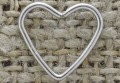 312168 Element ozdobny obwódka serca w kolorze srebrnym 6szt