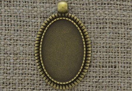 [10183] Baza medalionu brąz na kaboszon 30*20mm