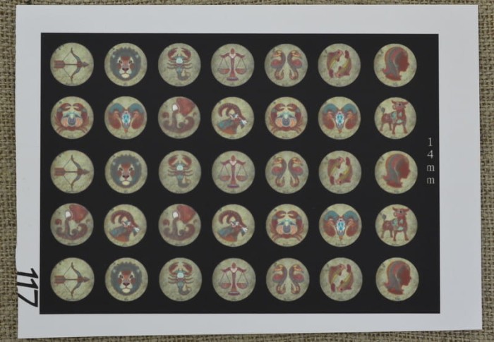 [72167] Tło pod kaboszony mix 14mm 35szt nr. 117