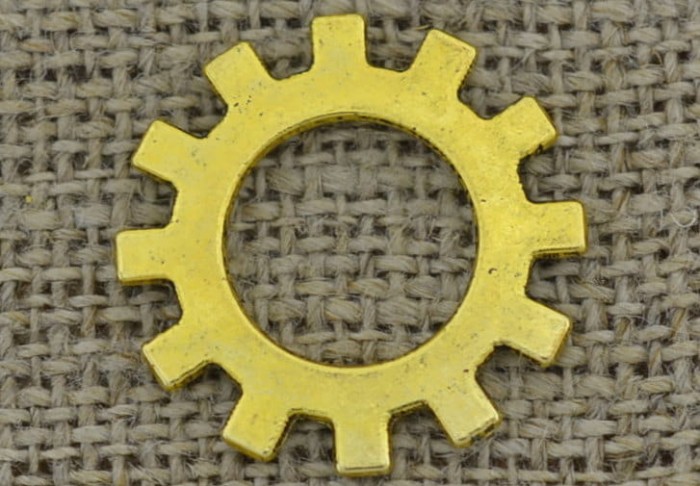 [212108] Element ozdobny steampunk tryb w kolorze złotym 25mm