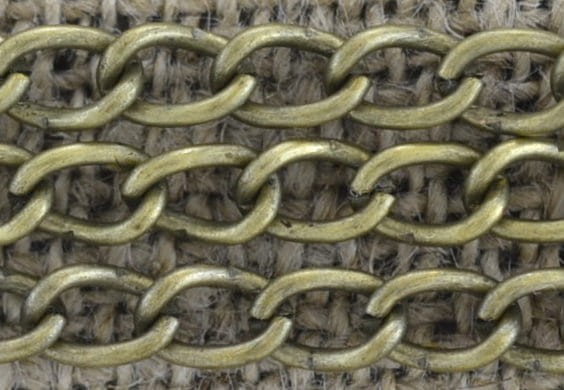 11155 Łańcuszek pancerka 6*4mm w kolorze brązu