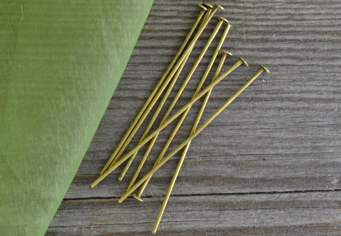 {10909} Szpilki w kolorze brązu 40mm 40szt 