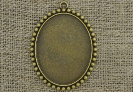 [10157] Baza kolor brąz na kaboszon 45*35mm