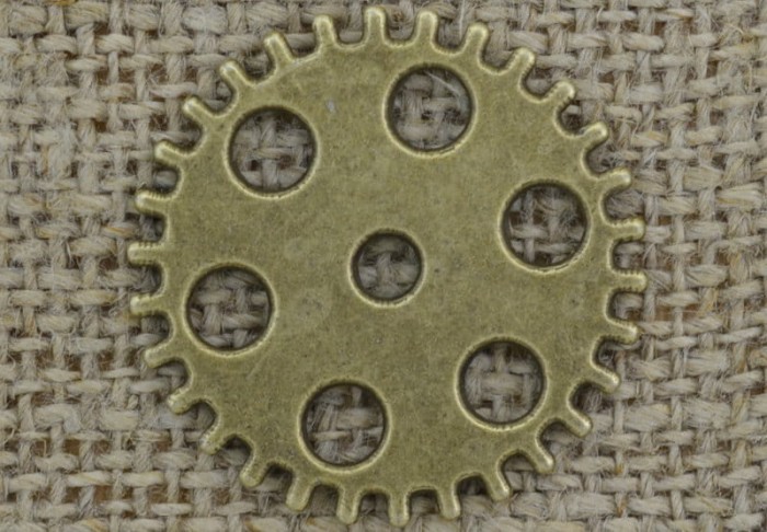 [112117] Element ozdobny steampunk tryb w kolorze brązu 25mm