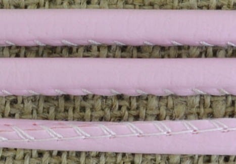 [737134] Rzemień za skóry ekologicznej szyty 5mm w kolorze różowym 50cm