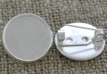  50214 Klasyczna baza broszki w kolorze srebrnym na kaboszon 16mm
