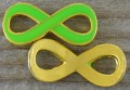 Element ozdobny łącznik znak nieskończoności emaliowany zielony