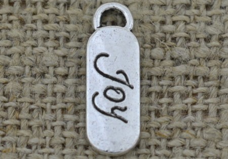 [307383] Zawieszka mała "Joy" kolor srebra 2szt