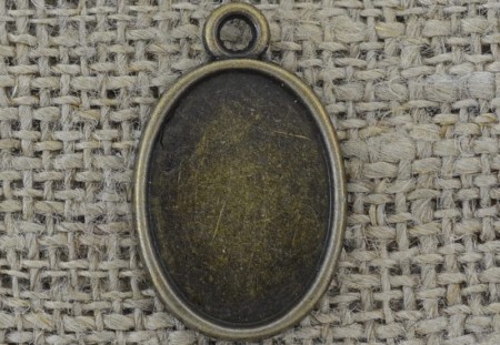 [10187] Baza medalionu brąz kaboszon 18*13mm 3szt