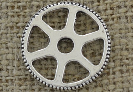 [312207] Element ozdobny steampunk tryb kolor srebrny 20mm 2szt