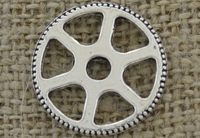 [312207] Element ozdobny steampunk tryb w kolorze srebrnym 20mm