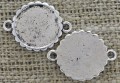 30139 Ozdobna baza łącznik w kolorze ciemnego srebra na kaboszon 16mm
