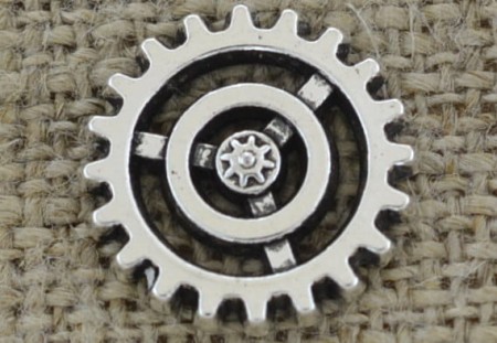 [312227] Element ozdobny steampunk tryb kolor srebrny 18mm 2szt