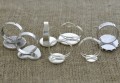 II50301 Zestaw baz pierścionków drugiego gatunku- srebrne